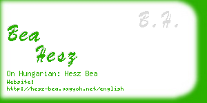 bea hesz business card